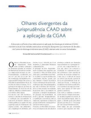 Olhares divergentes da jurisprudência CAAD sobre a aplicação da CGAA