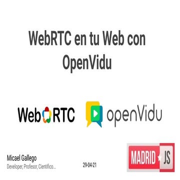 WebRTC en tu web con OpenVidu