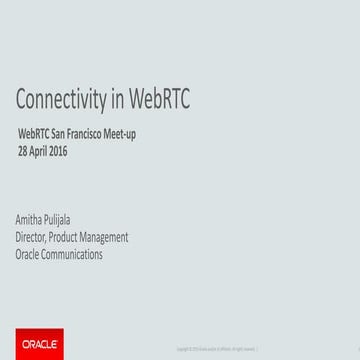 WebRTC Meetup @ Oracle San Francisco