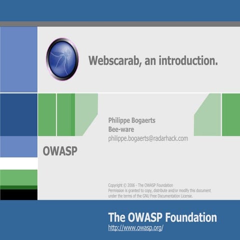 Webscarab demo @ OWASP Belgium