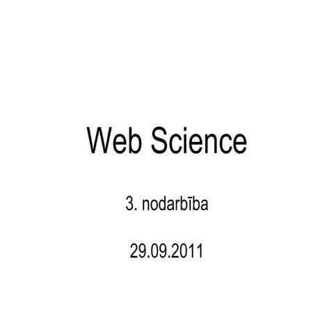Web Science 29.09.2011