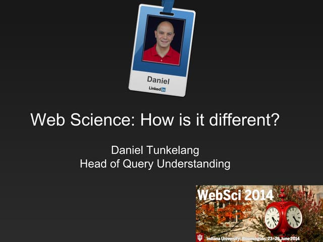 Web science - How is it different?