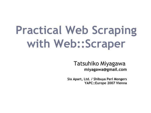 Web::Scraper