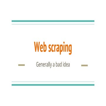 Web scraping | PPT