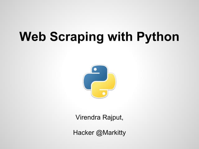 Web scraping in python 