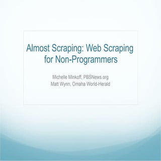 Almost Scraping: Web Scraping witho...