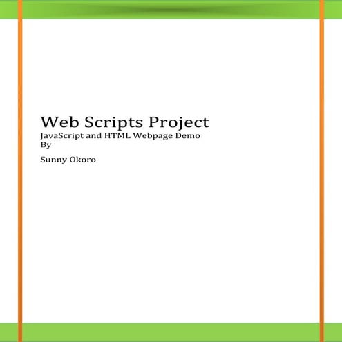 Web Scripting Project JavaScripts and HTML WebPage | PDF