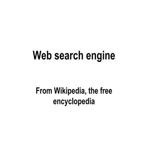 Web search engine