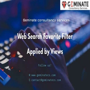 Web Search Favorite Filter Applied by Views