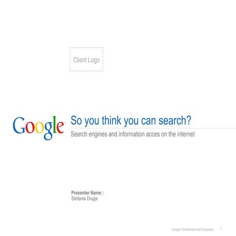 Web search lecture september 2011