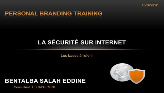 Présentation "Bonnes pratiques de sécurité sur le web"