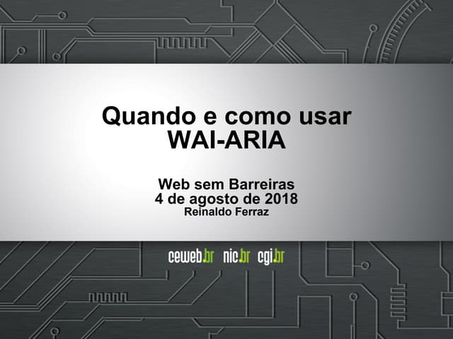 Quando e como usar WAI-ARIA