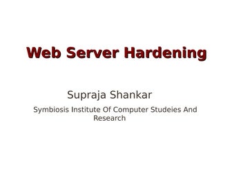 Web Server Hardening
