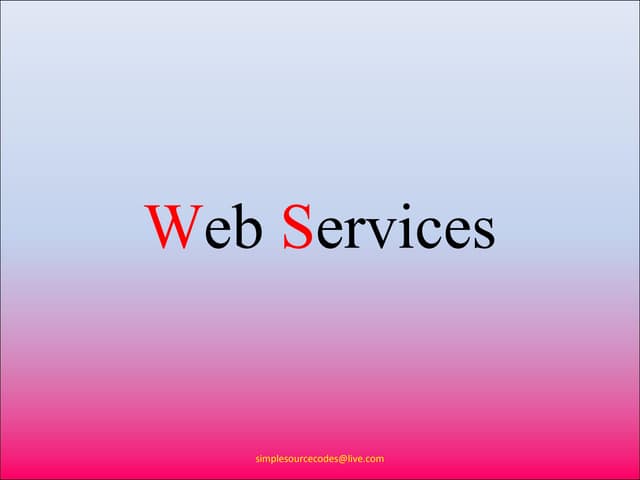 Web services