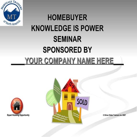 First Time Home Buyer Presentation | PPT