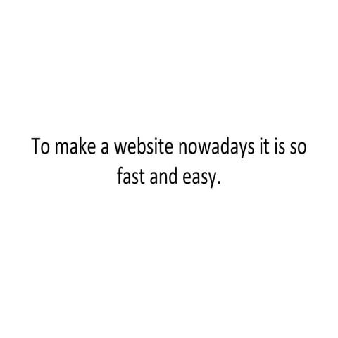 To make a working website