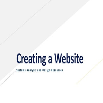 An introduction to Creating a Successful Website