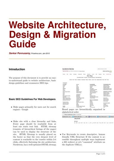 Website Architecture and Site Migration Guide (2015)