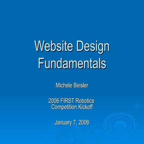 Website Design Fundamentals | PPT