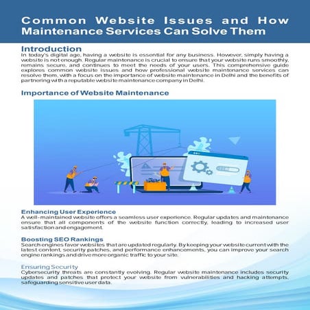 Common Website Issues and How Maintenance Services Can Solve Them in 2024