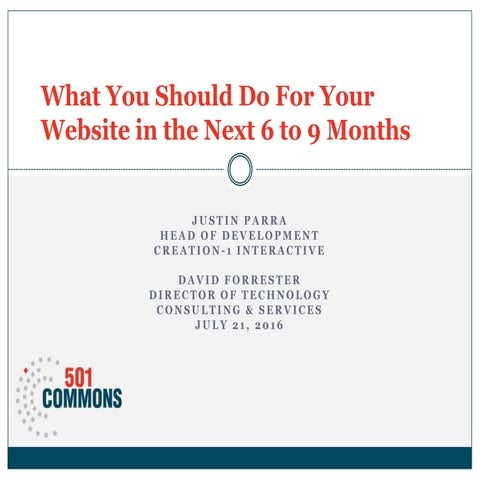 What You Should Do For Your Website in the Next 6 to 9 Months