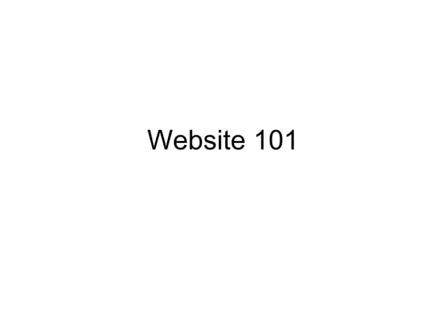 Website 101