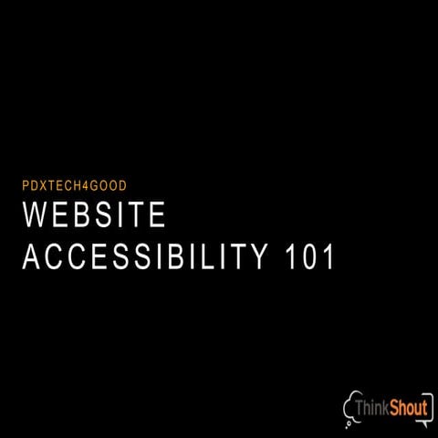 Website Accessibility 101