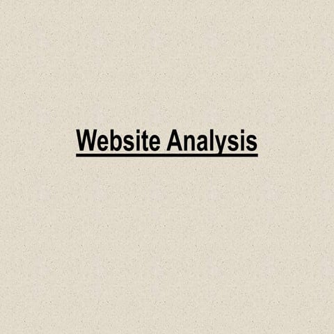 Website analysis