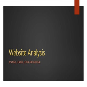 Website analysis | PPTX