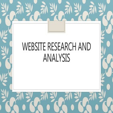 Website analysis