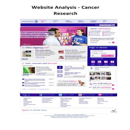 Website Analysis - Cancer Research