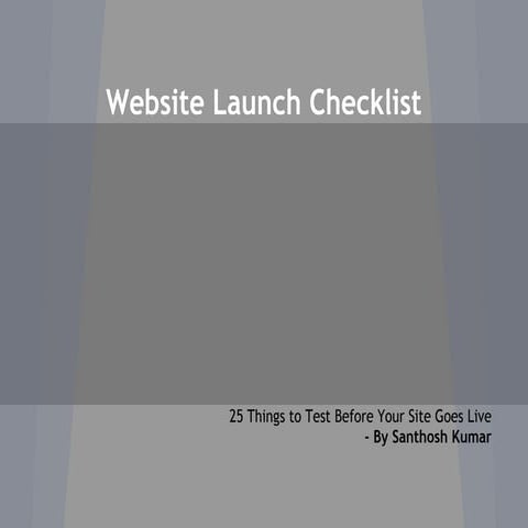 Website basic 25 checklist for all