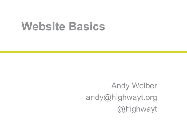 Website basics