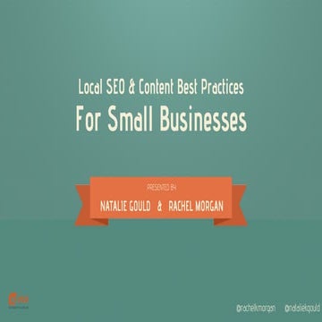 Local SEO & Content Best Practices | Natalie Gould & Rachel Morgan