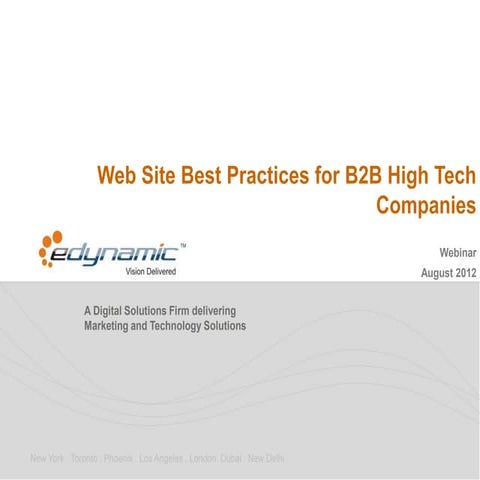 Next Generation B2B High Tech Websites