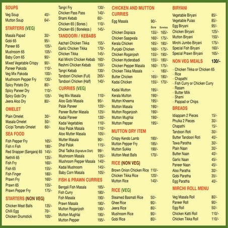 Soho Restaurant English menu | PDF