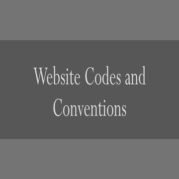 Website Codes and Conventions - Website Research | PPTX