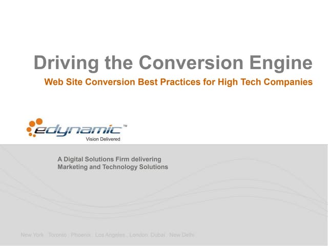 Website Conversion Best Practices for High Tech Companies
