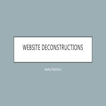 Website deconstructions
