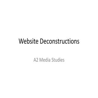 Website Deconstructions