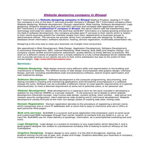 Website Designing Company in Bhopal