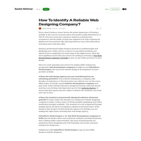 Website designing company in india