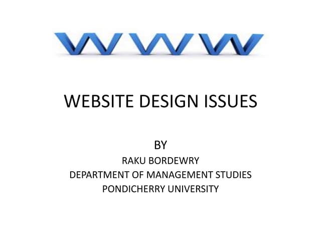 Website Design Issues