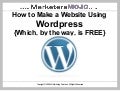 Create a Website With Wordpress