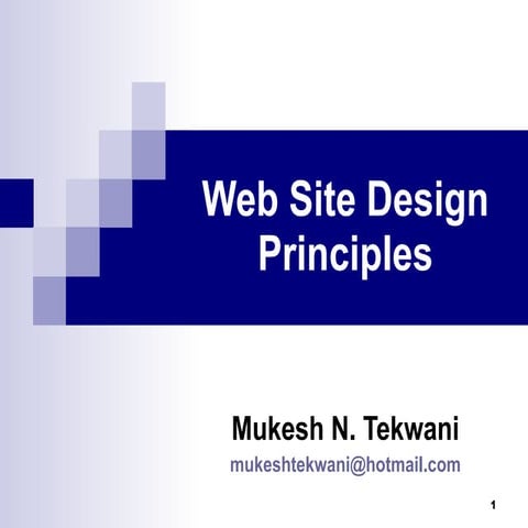 Web Site Design Principles