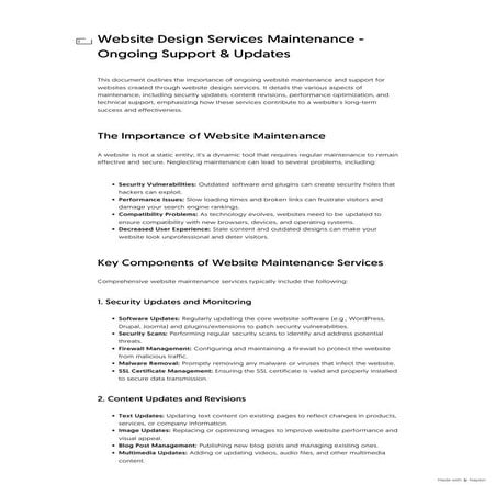 Website Design Services Maintenance - Ongoing Support & Updates.pdf