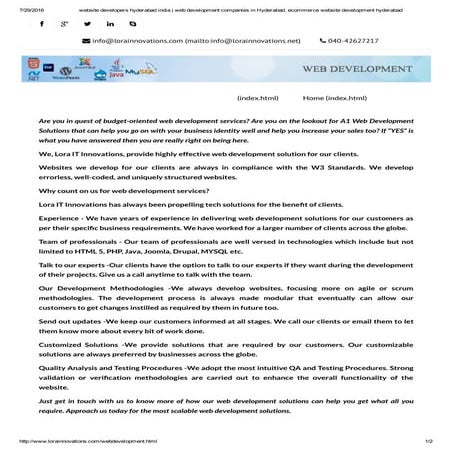 Website developers hyderabad india   web development companies in hyderabad, ...