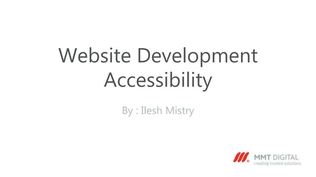 Website development accessibility