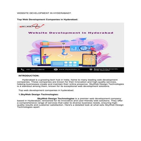 WEBSITE  DEVELOPMENT IN   HYDERABAD.docx