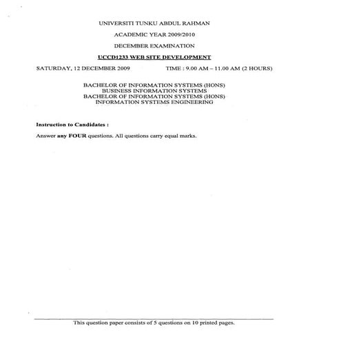 Website development pass year